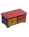 JODHPURI DECORATIVE WOODEN BOX WITH TWO DRAWERS JODHPURI DECORATIVE WOODEN BOX WITH TWO DRAWERS